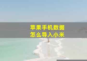 苹果手机数据怎么导入小米