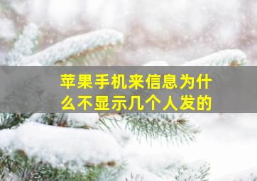 苹果手机来信息为什么不显示几个人发的