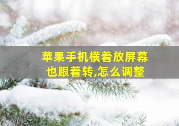 苹果手机横着放屏幕也跟着转,怎么调整