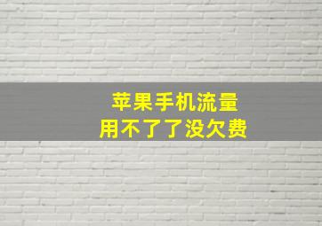 苹果手机流量用不了了没欠费