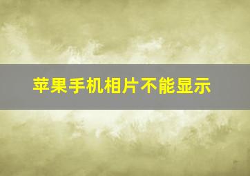 苹果手机相片不能显示