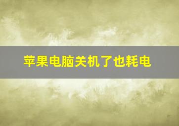 苹果电脑关机了也耗电