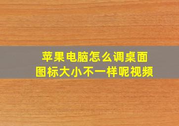 苹果电脑怎么调桌面图标大小不一样呢视频