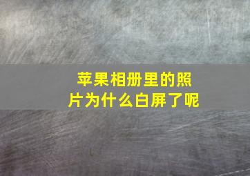 苹果相册里的照片为什么白屏了呢