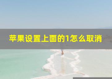 苹果设置上面的1怎么取消