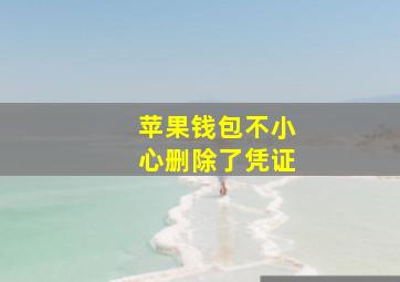 苹果钱包不小心删除了凭证