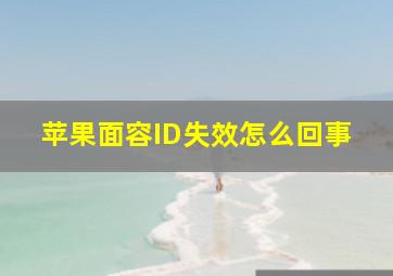 苹果面容ID失效怎么回事