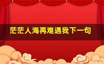 茫茫人海再难遇我下一句