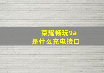 荣耀畅玩9a是什么充电接口