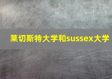 莱切斯特大学和sussex大学