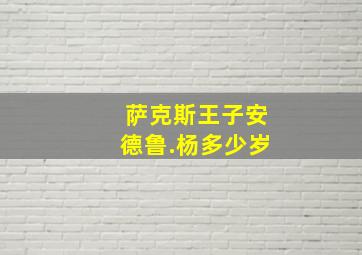 萨克斯王子安德鲁.杨多少岁