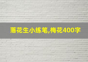 落花生小练笔,梅花400字