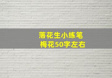 落花生小练笔梅花50字左右