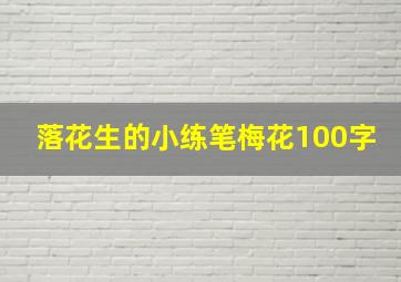 落花生的小练笔梅花100字