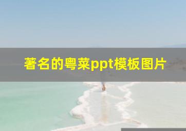 著名的粤菜ppt模板图片