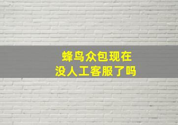 蜂鸟众包现在没人工客服了吗