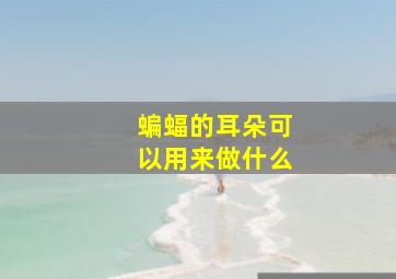 蝙蝠的耳朵可以用来做什么