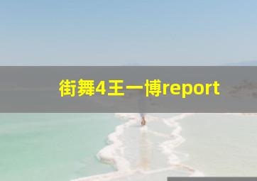 街舞4王一博report