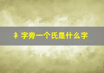 衤字旁一个氏是什么字