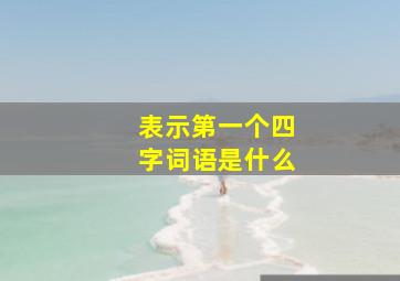 表示第一个四字词语是什么