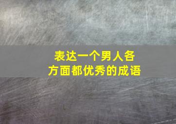 表达一个男人各方面都优秀的成语