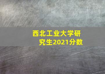 西北工业大学研究生2021分数