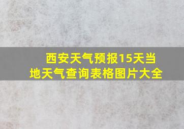 西安天气预报15天当地天气查询表格图片大全