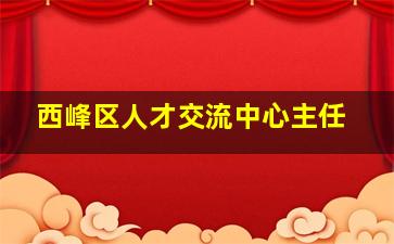 西峰区人才交流中心主任