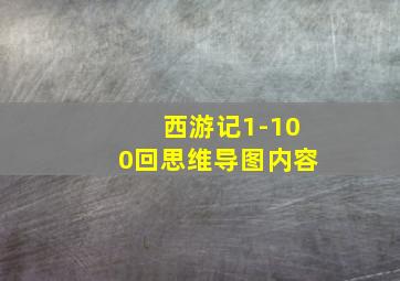 西游记1-100回思维导图内容