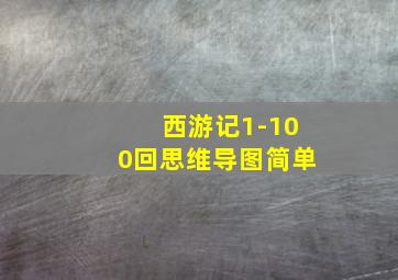 西游记1-100回思维导图简单