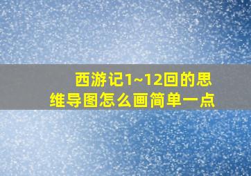 西游记1~12回的思维导图怎么画简单一点