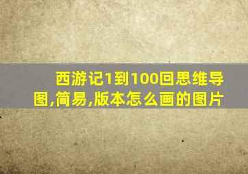 西游记1到100回思维导图,简易,版本怎么画的图片