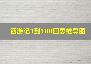 西游记1到100回思维导图