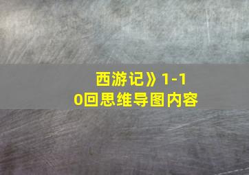 西游记》1-10回思维导图内容