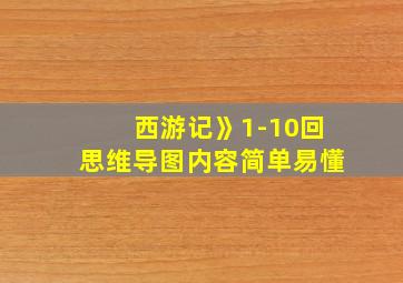 西游记》1-10回思维导图内容简单易懂