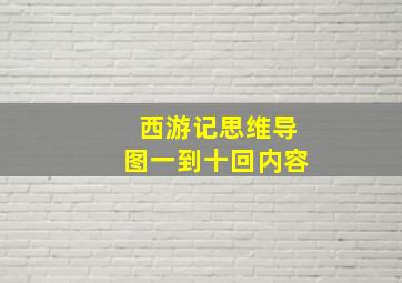 西游记思维导图一到十回内容