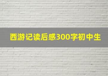 西游记读后感300字初中生