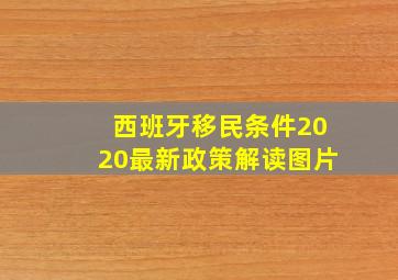 西班牙移民条件2020最新政策解读图片