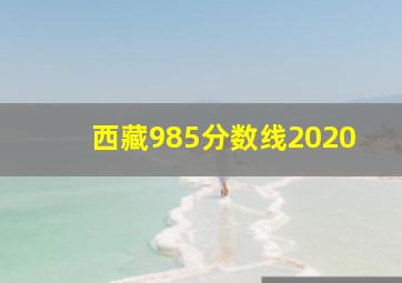 西藏985分数线2020