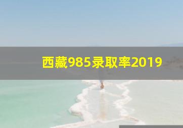 西藏985录取率2019