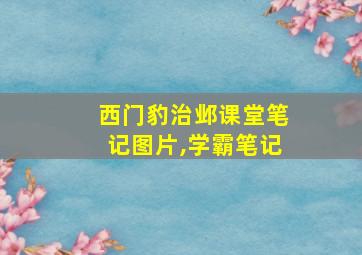 西门豹治邺课堂笔记图片,学霸笔记