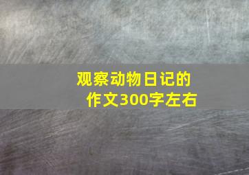 观察动物日记的作文300字左右