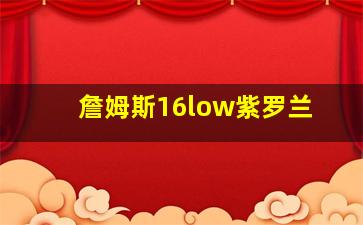 詹姆斯16low紫罗兰