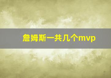 詹姆斯一共几个mvp