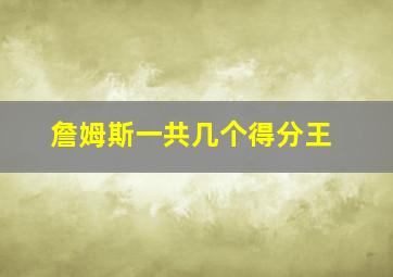 詹姆斯一共几个得分王