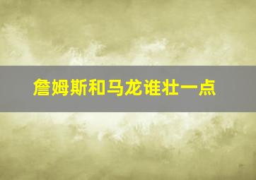 詹姆斯和马龙谁壮一点