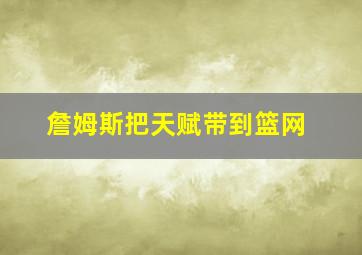 詹姆斯把天赋带到篮网