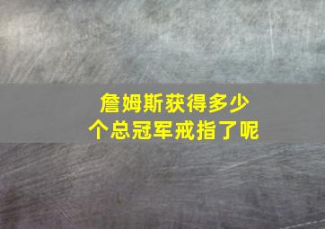 詹姆斯获得多少个总冠军戒指了呢