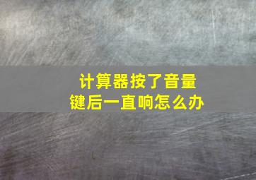 计算器按了音量键后一直响怎么办