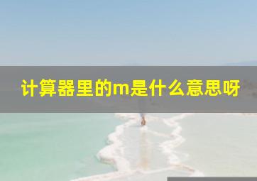 计算器里的m是什么意思呀